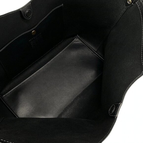 Auth COACH - CAM00 Black Leather Tote Bag - Picture 13 of 15